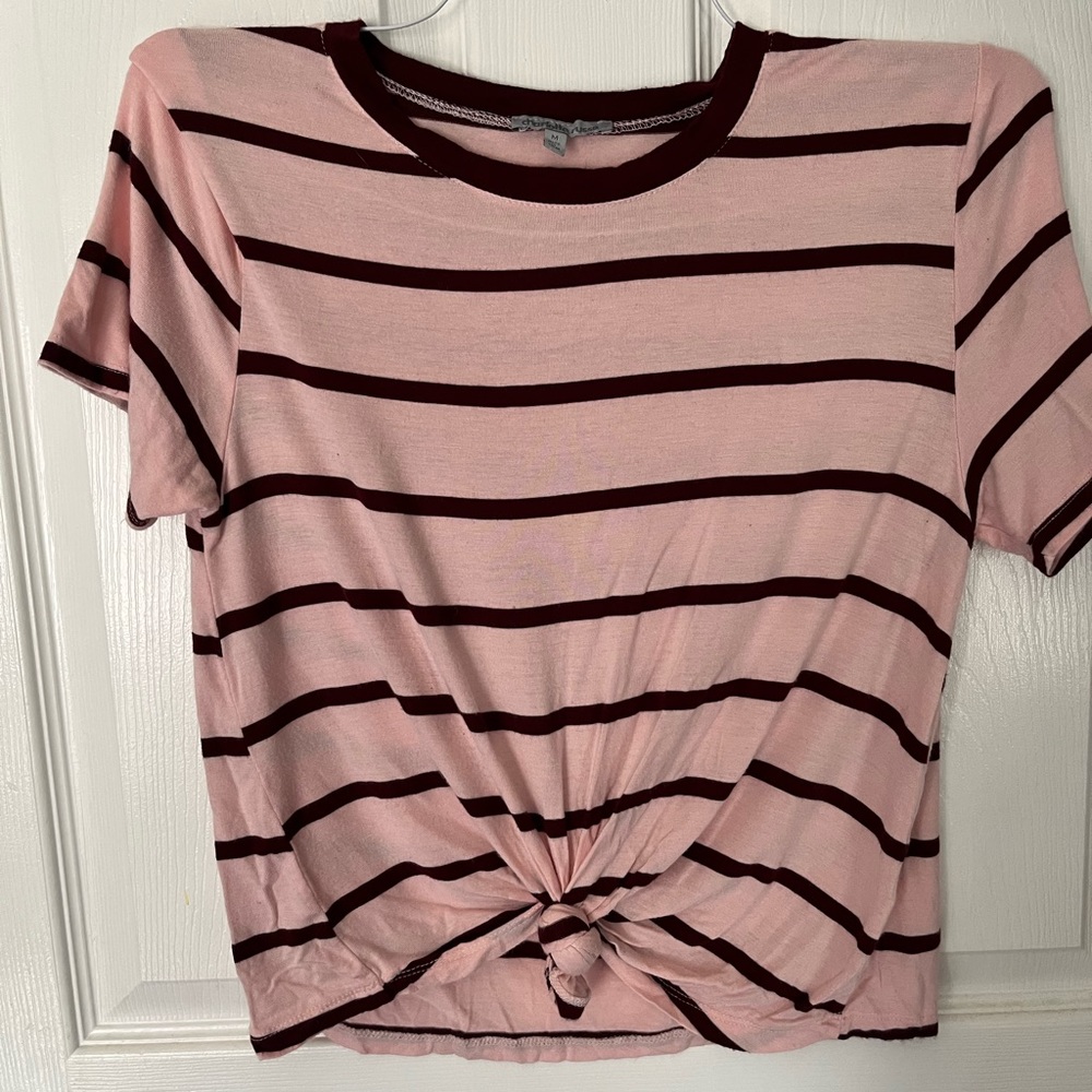 Pink and Red Knotted Tee